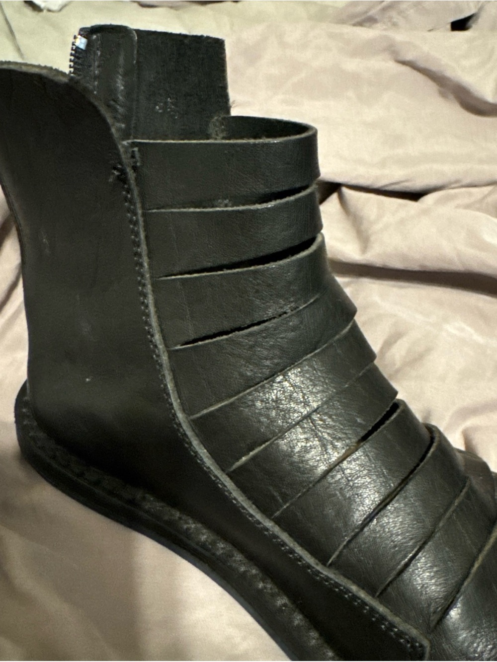 Trippen booties slits up the front size 35
